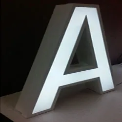 face lit aluminum channel letter