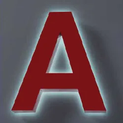 large aluminum backlit channel letters