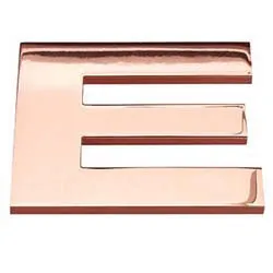 copper letter E for sign making