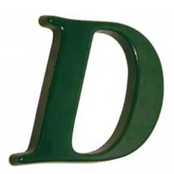 a vacuum formed plaqstic letter D