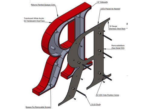 Machined acrylic anatomy L100