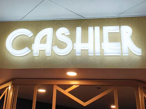 Machined Acrylic Indoor letters with embedded LED