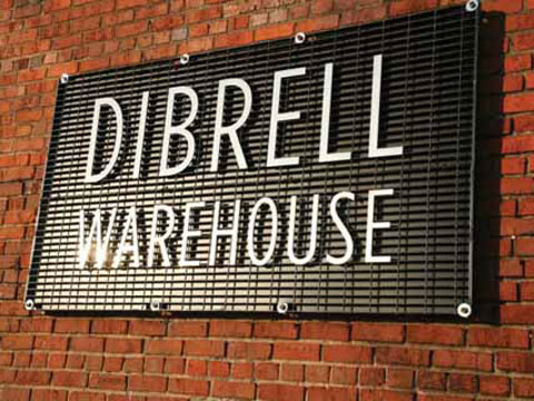 cut aluminum sign letters for dibrell coffee 