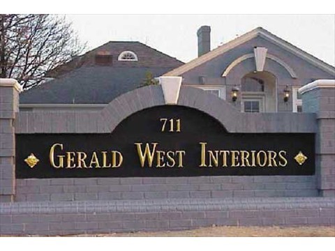 marquee for Gerald West Interiors in cut Brass