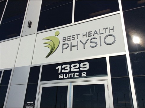 cut stainless steel lettering for Best Health Physiotherapy